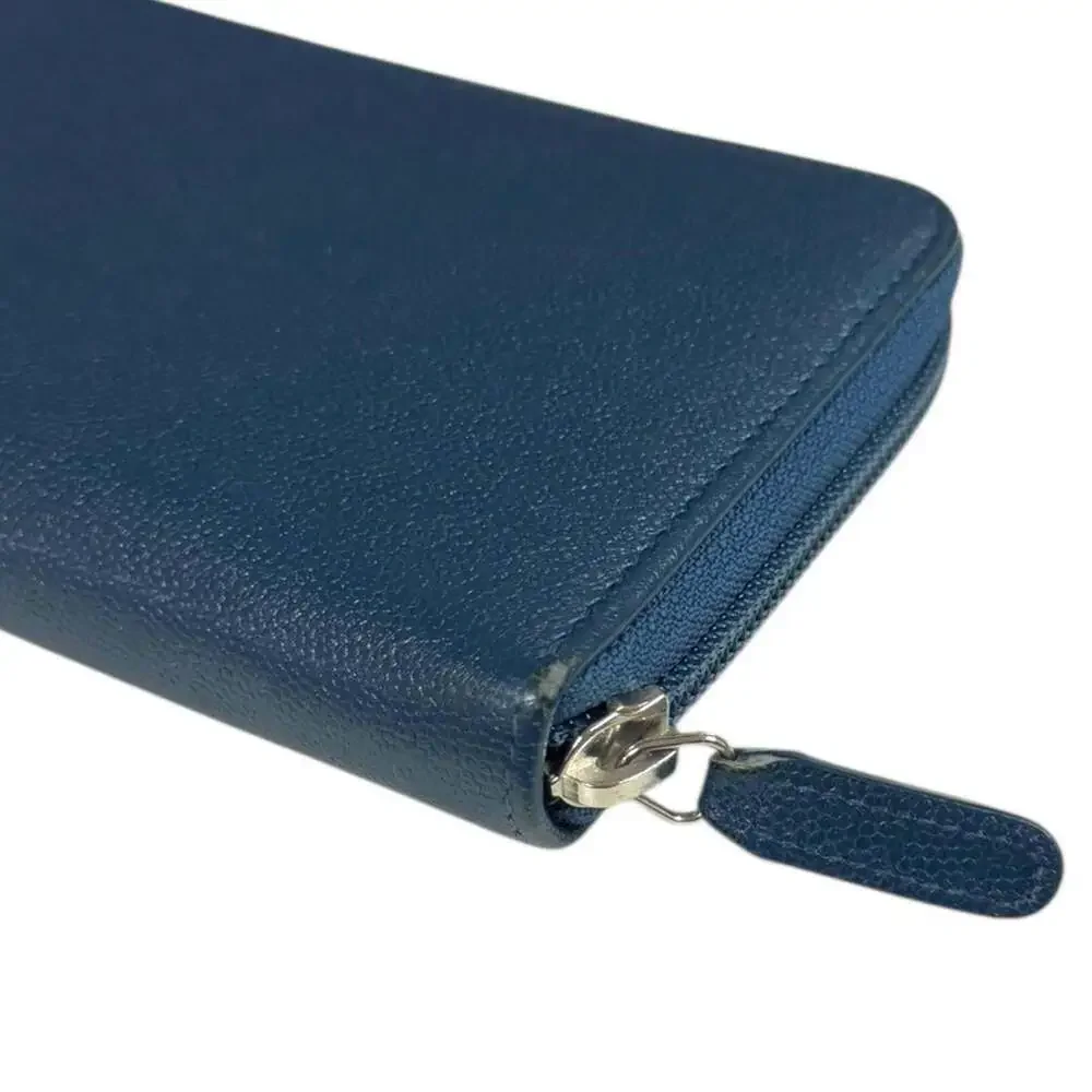 CHANEL Blue Leather Wallet